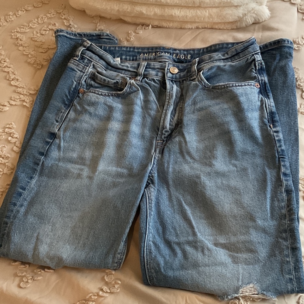 American Eagle Outfitters Blue Mom Jean Size 6 Short